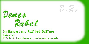 denes rabel business card